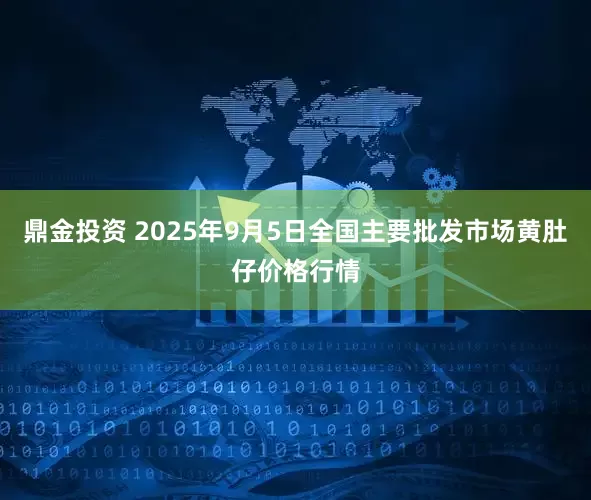鼎金投资 2025年9月5日全国主要批发市场黄肚仔价格行情